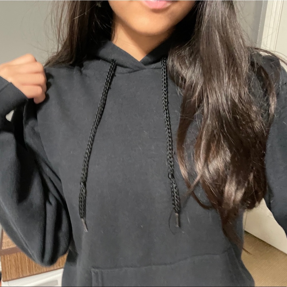 hanes black basic hoodie